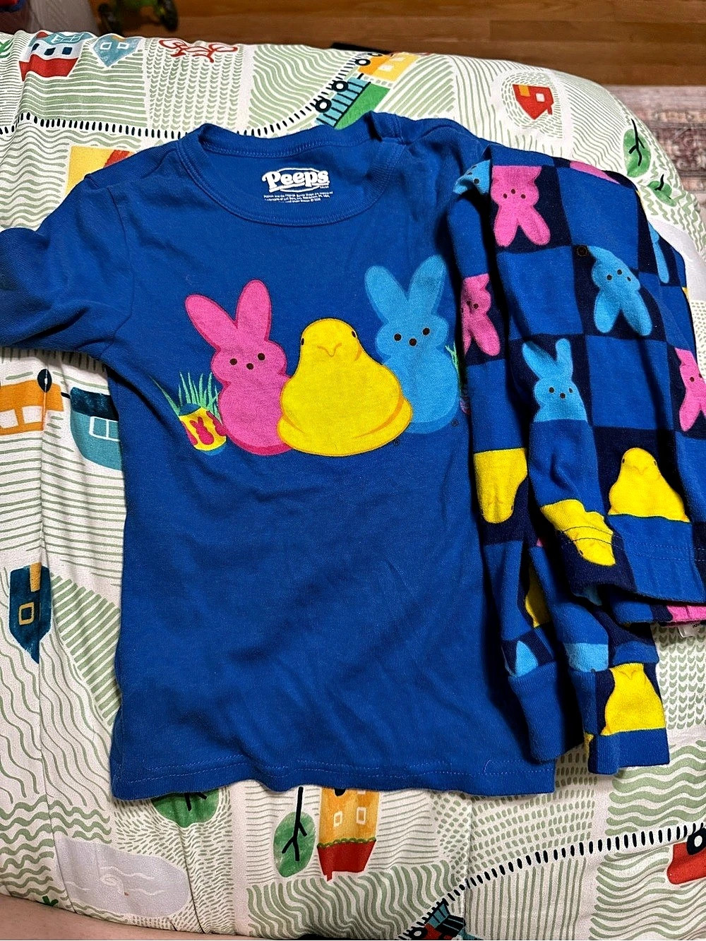 Peep Bunny Graphic Tee Blue Short Sleeve